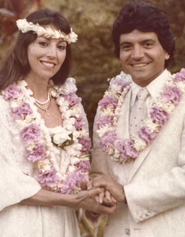 Sharon Baldoni and Sam Baldoni on their wedding day